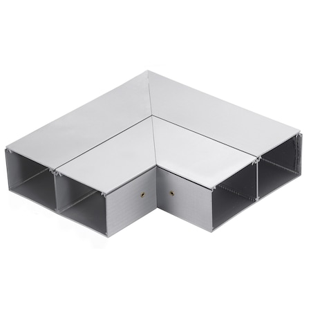 Hubbell Wiring Device-Kellems Flat Elbow Raceway, HBLALU5000 Series, 9 in W, 1.66 in H, 9 in L HBLALU5011